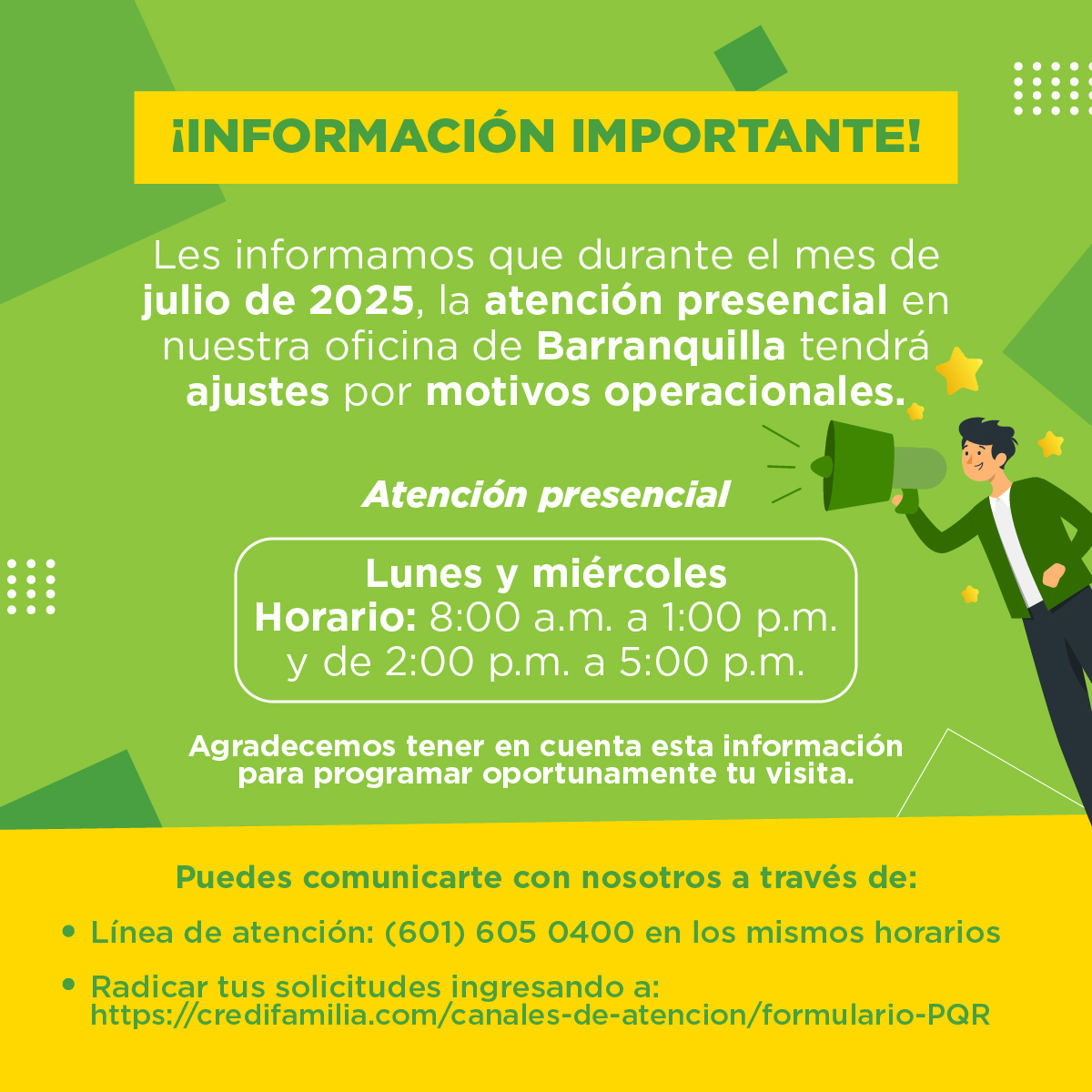 Horarios Barranquilla